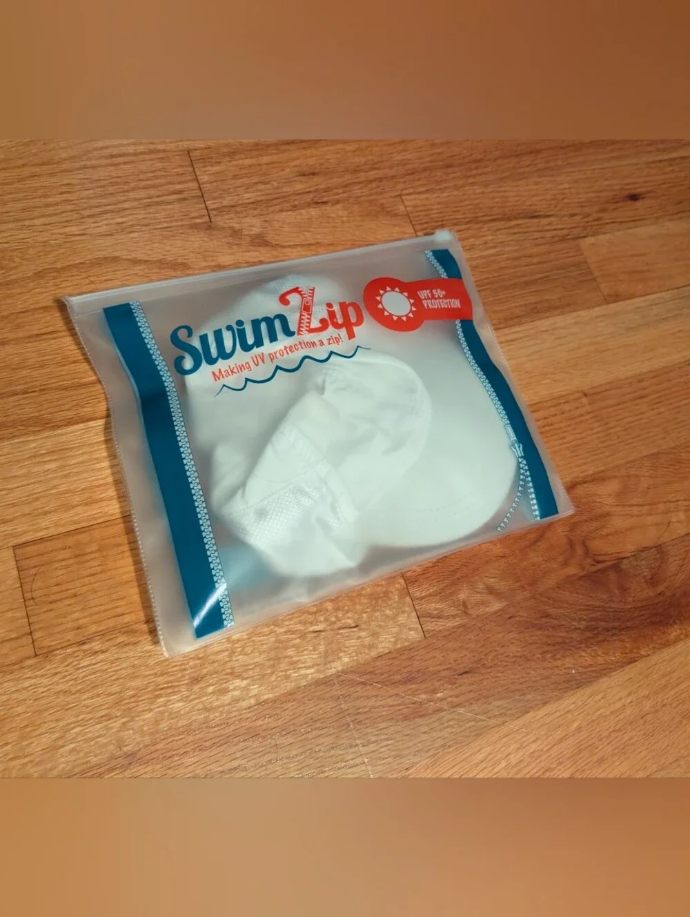 SwimZip Baby White Flap Sun Hat 0-6M UPF 50+